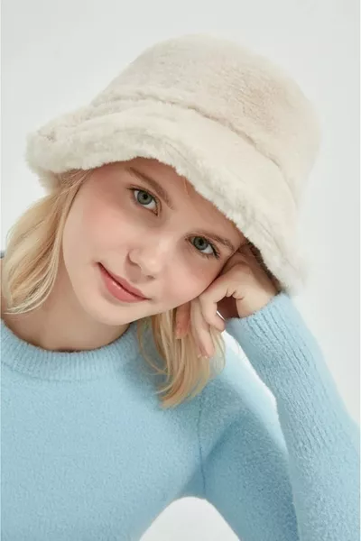 Beige Bucket Hat Fisherman Cap