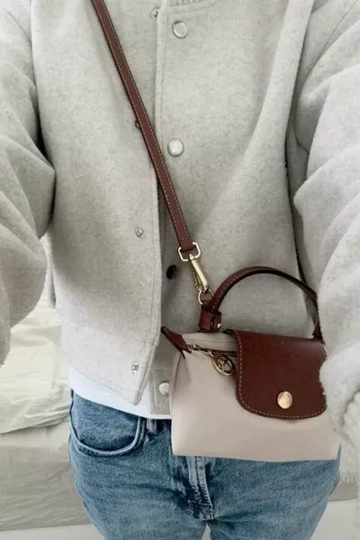 Faltbare Xs Pounch Canvas Tasche Damen Hand- und Schultertasche