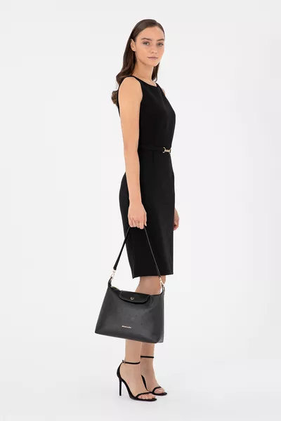 Black Floater Women's Shoulder Bag 