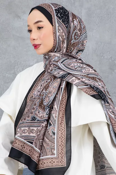 ÉCHARPE EN COTON À MOTIF ETHNIQUE RÉTRO, TISSU IMPORTÉ, HAUTE QUALITÉ & NOUVELLE SAISON