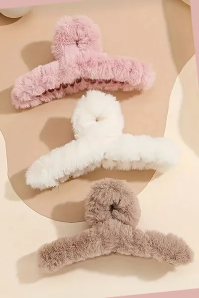 3er-Set XL Plüsch-Haarklammern (CM)