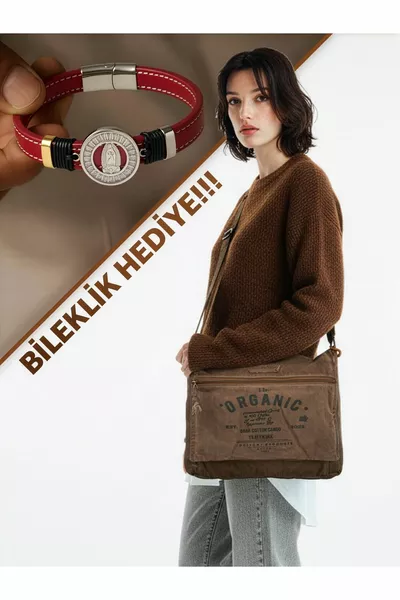 Salaş Omuz Çantası Pamuk Postacı Laptop Okul Seyahat Günlük Vintage Retro - Mulater Bag 