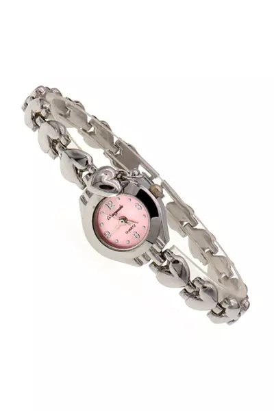 ساعة معدنية مستديرة على شكل قلب بنمط عتيق وريتروا