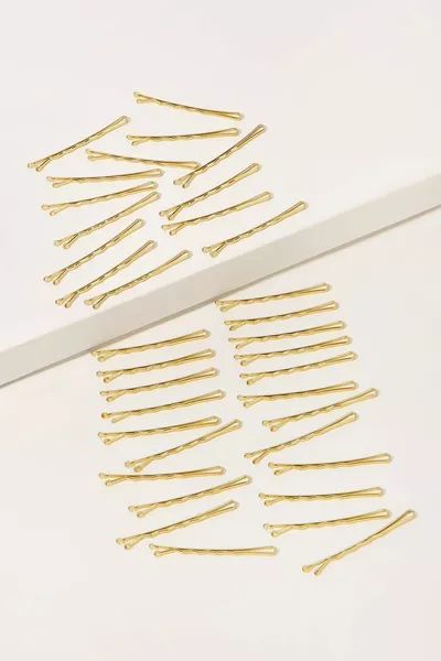 طقم مشابك شعر ذهبية عدد 