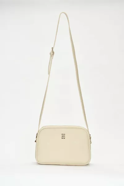 حقيبة كتف نسائية بيج مطبوعة 