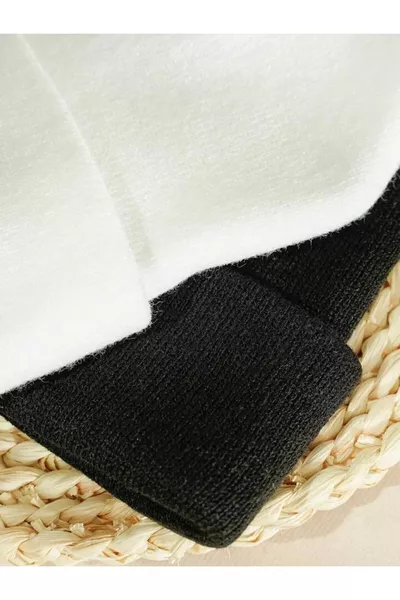 طقم قبعات قابلة للطي للجنسين، لون أبيض وأسود، طقم من قطعتين جديد Lİ