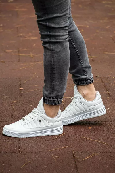 Wit -  Gestikt Unisex  Kleuren Dagelijks Schoenen