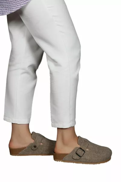 Вносни унисекс зимни ортопедични домашни чехли с предна закриваща част, кафяви