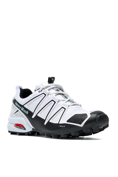 Herren Weiße Schwarze Trekking-Schuhe 