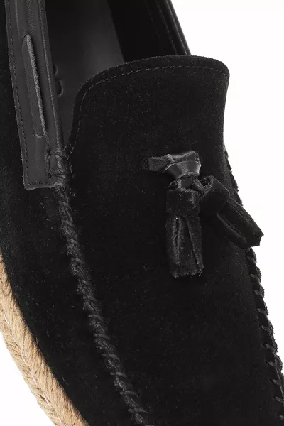 لوفر جلد سويدي أسود للرجال 