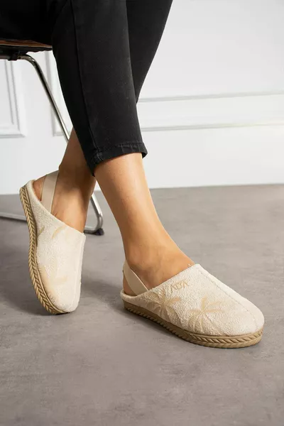 Modafrato PALM Femme House Slippers Chaussures de maison élastiques