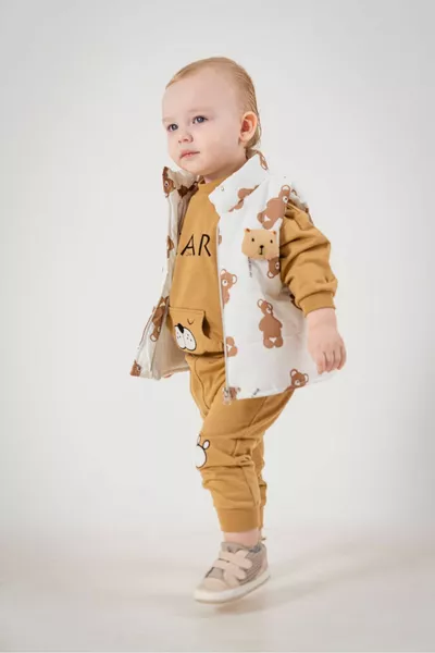 Baby Boy Teddy Bear Accessory Inflatable Vest Tracksuit Two Ropes Set of 3 