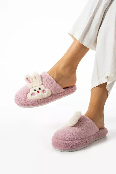 Мягкие плюшевые домашние тапочки с фигурой кролика Плюшевые домашние тапочки женские зимние мягкие домашние тапочки