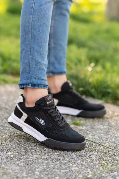 Erkek Siyah Wander Ortopedik Günlük Spor Ayakkabı 