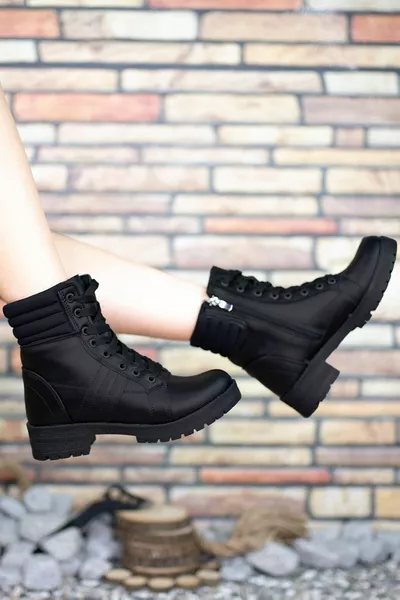 Skin Черные женские почтовые сапоги 