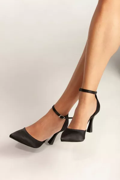 Дамски черни вечерни обувки 6 см