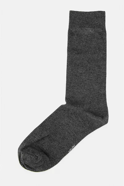 Calzini da uomo in bambù piatto antracite 