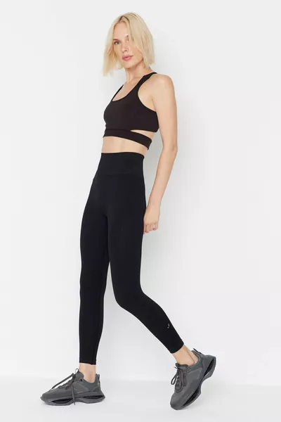 Lily - Zwarte panty met hoge taille