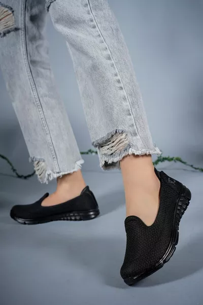 Baskets orthopédiques noires pour femme 