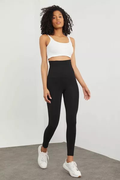 Супер завышенные корсетные леггинсы с противоскользящей резинкой с эффектом лифтинга и похудения