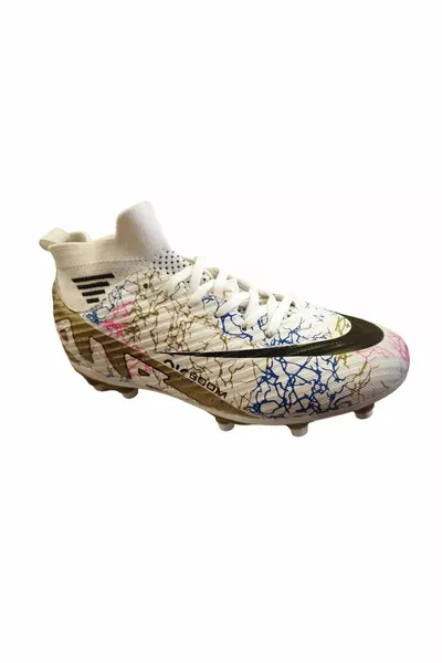 Air Laliga Football Boots - White/Gold/Patterned