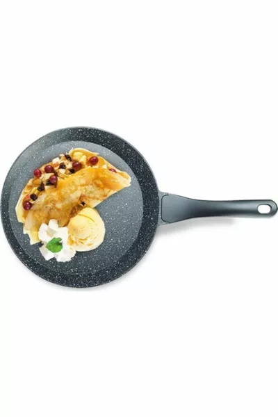 Aluminium gegoten granieten crêpepan / grijs