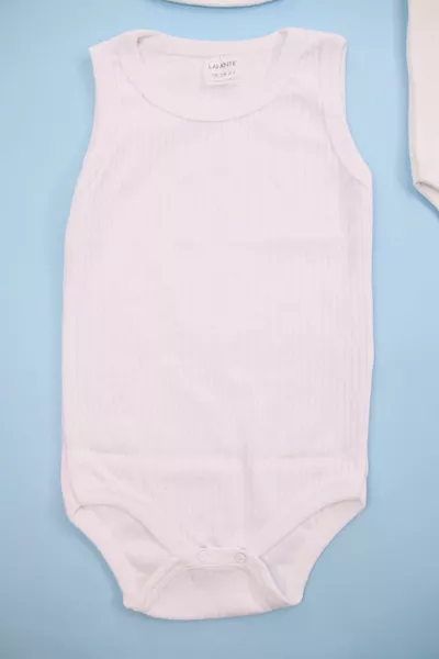 Roving Plain White 3-Pack Body à boutons-pression pour bébé