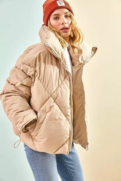 معطف نسائي منتفخ كبير الحجم