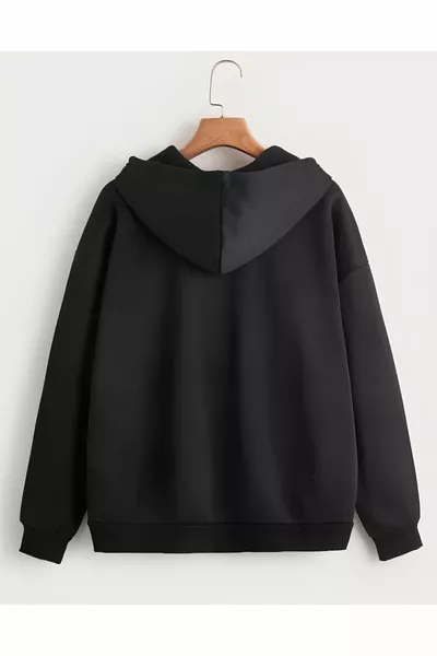 أسود 2 الموضوع الموسمية سستة مقنعين الصوف كارديجان سترة