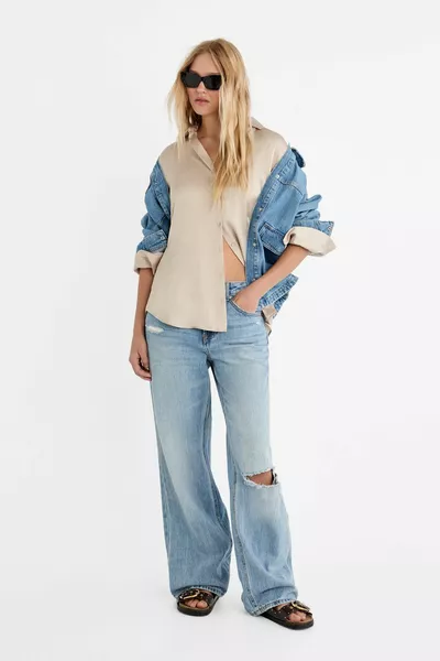 قميص ستان بياقة