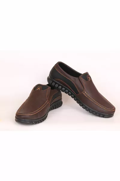 Повседневная коричневая ортопедическая обувь большого кроя от  до  лет