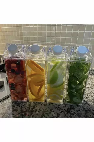  мл Слюдяное молоко Вода Кофе Бутылка для напитков с дизайном коробки | Это не стекло | Кофейная и презентационная чашка -1 шт.