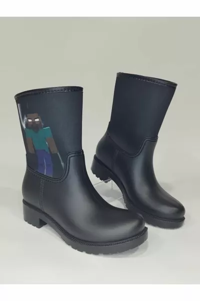 ماين كرافت أحذية المطر للأطفال المقاومة للماء 7