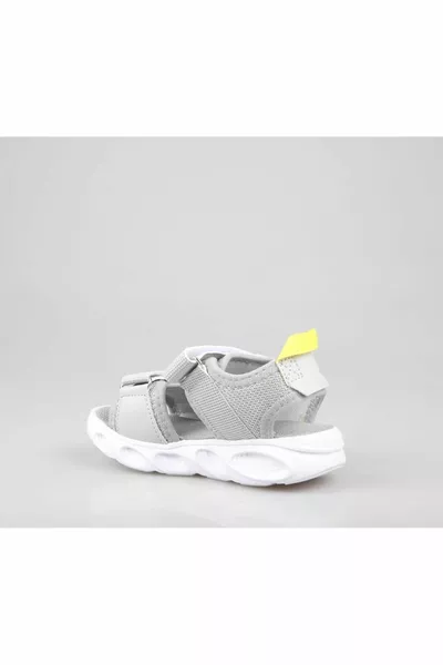 sandales pour enfants illuminées gris jaune
