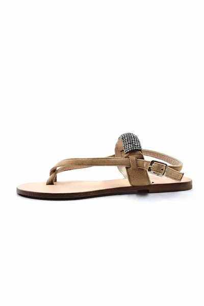 Специальный дизайн замши верблюжьего цвета женские сандалии шлепанцы с камнями