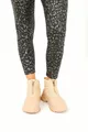 Women's Beige Tunder Faylon, Zipper Detailed Boots 4cm 