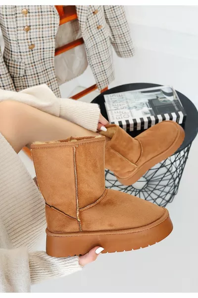 Sophia Stivali in pelle scamosciata marrone chiaro