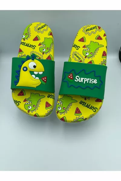 Suola antiscivolo Beach Pool Uso quotidiano Pantofole per bambini (fantasia dinosauro)