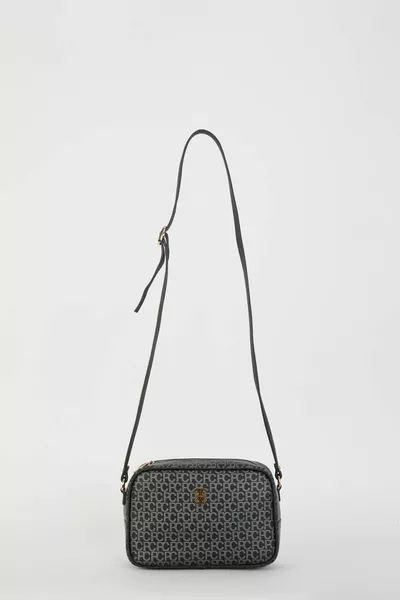 Small Alphabet Black Women Shoulder Bag 