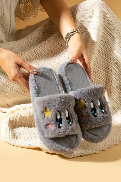 Pantofole da casa da donna Pantofole di peluche Dowry e pantofole a fascio Suola non sana