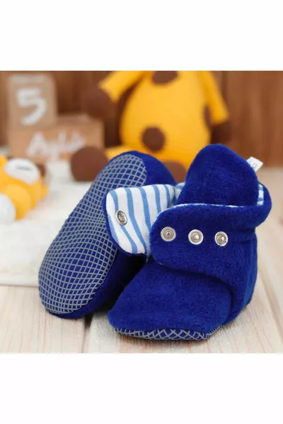 Kaydırmaz Taban Bebek Patiği,kız Erkek Polar Organik Penye Astarlı Ev Patiği Ayakkabısı