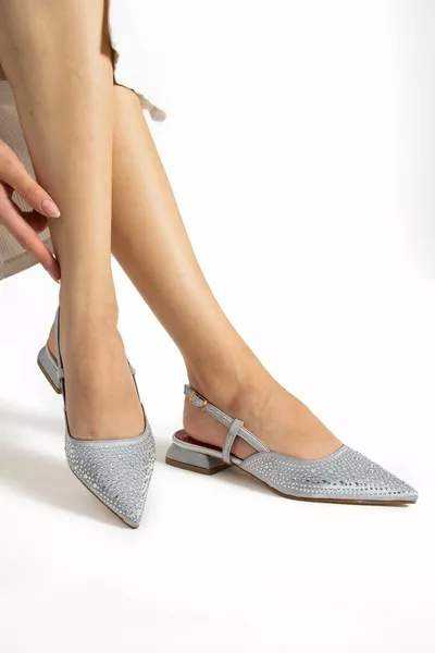 Ballerines Lisa pour femmes avec pierres argentées