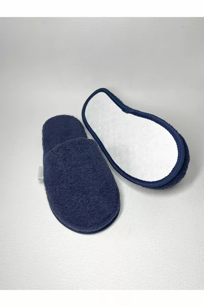 Vanna Towel Bath Slippers -Navy Blue