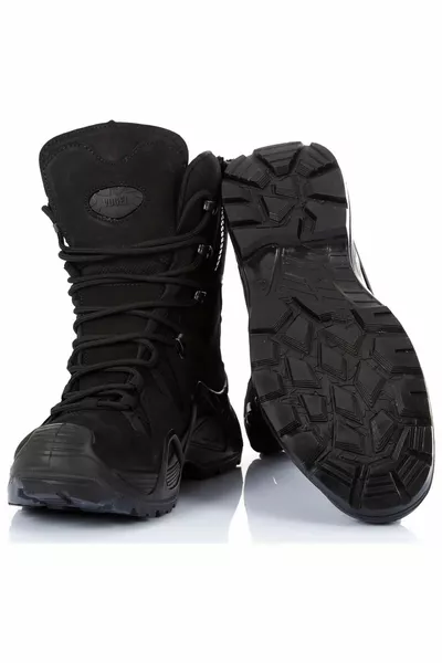  Schwarze Militärstiefel mit Reißverschluss
