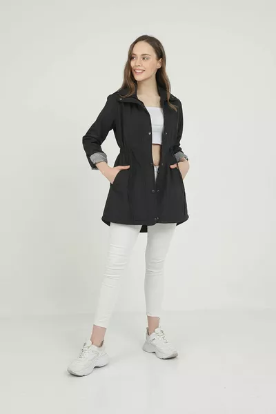 Women's Waist Tightening Trench Jeans