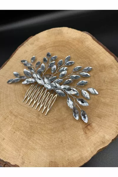 Couronne de mariée et accessoire pour cheveux de mariage et de fiançailles élégant et élégant avec pierre de cristal entièrement faite à la main