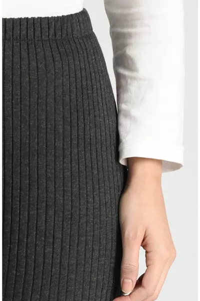 Pantalons et survêtements côtelés confortables anthracite pour femme