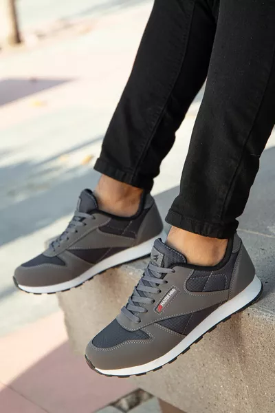 Hommes Fumé À lacets Décontracté Décontracté Durable Confortable Léger Semelle Souple Sneaker Sneakers