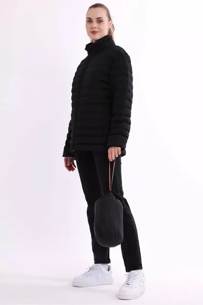 Manteau d’hiver à capuche coupe-vent noir pour hommes et manteaux et parka