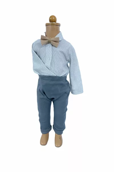 ДЕТСКАЯ ОДЕЖДА ЖАККАРДОВАЯ ТКАНЬ ГАЛСТУК-БАБОЧКА ДЛЯ МАЛЬЧИКА КОМПЛЕКТ ИЗ 4 ШТ.